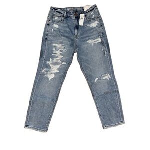 Distressed Blue Mom Jeans